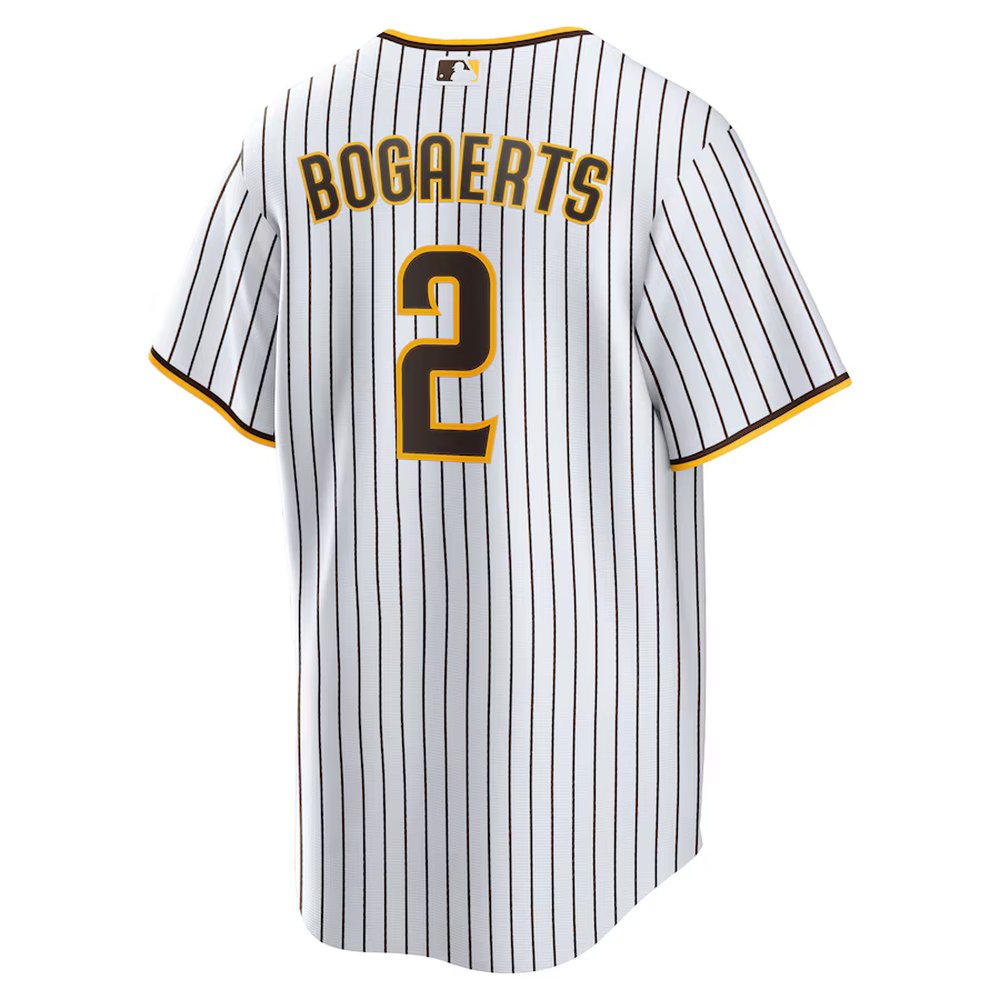 Men's San Diego Padres #2 Xander Bogaerts Nike White/Brown Home Official Replica Player Jersey