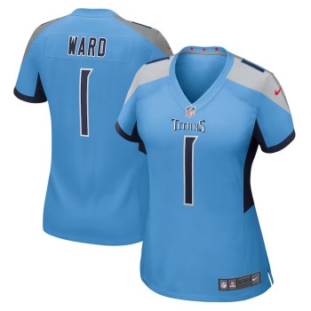 Women's Tennessee Titans #1 Cameron Ward Nike Light Blue 2025 NFL Draft First Round Pick Game Jersey Women's Tennessee Titans #1 Cameron Ward Nike Light Blue 2025 NFL Draft First Round Pick Game Jersey