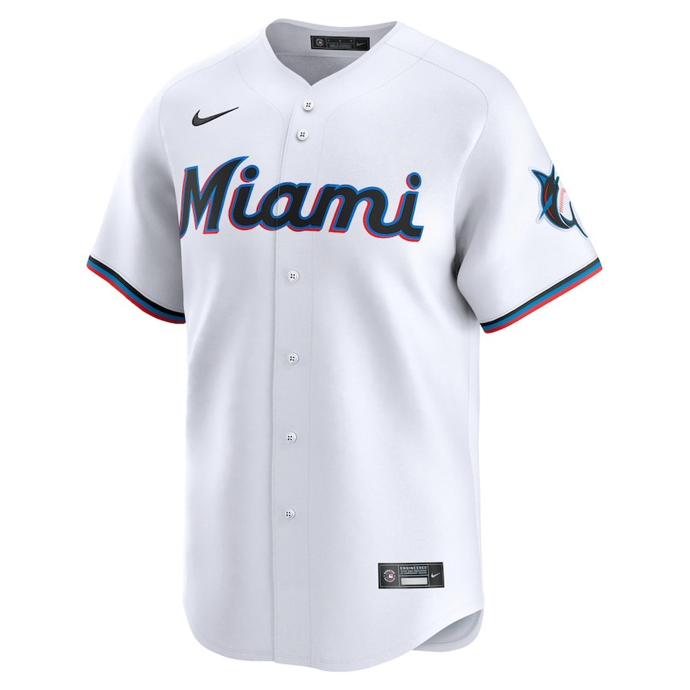 Men's Miami Marlins #22 Sandy Alcantara Nike White Home Limited Player Jersey