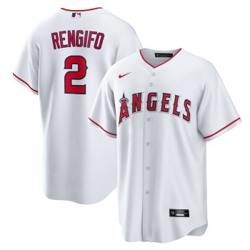 Men's Los Angeles Angels #2 Luis Rengifo Nike White Home Replica Jersey Men's Los Angeles Angels #2 Luis Rengifo Nike White Home Replica Jersey