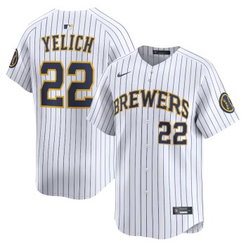 Men's Milwaukee Brewers #22 Christian Yelich Nike White Alternate Limited Jersey