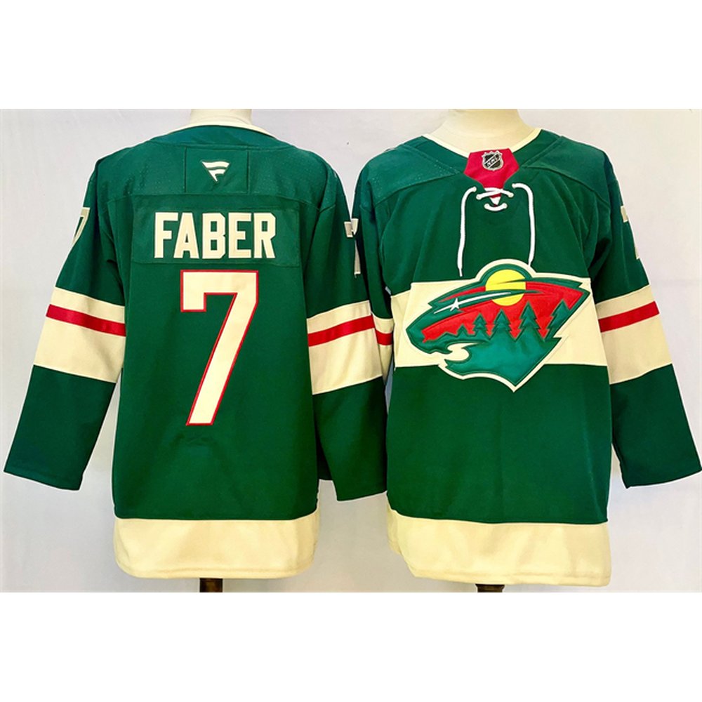 Youth Minnesota Wild #7 Brock Faber Green 2024-25 Home Stitched Hockey Jersey