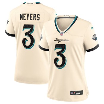 Women's Jacksonville Jaguars #3 Jakobi Meyers Cream 2026 Rivalries Collection Game Jersey Women's Jacksonville Jaguars #3 Jakobi Meyers Cream 2026 Rivalries Collection Game Jersey