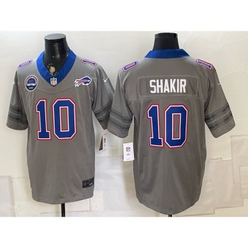 Youth Buffalo Bills #10 Khalil Shakir Nike Gray Vapor F.U.S.E. Limited Jersey