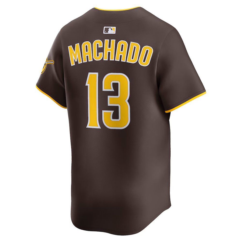 Men's San Diego Padres #13 Manny Machado Nike Brown Alternate Limited Player Jersey