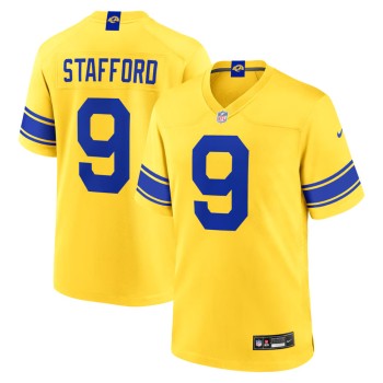 Men's Los Angeles Rams #9 Matthew Stafford Nike Classic Sol Game Jersey