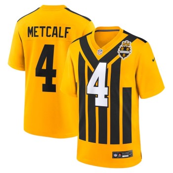 Men's Pittsburgh Steelers #4 DK Metcalf Nike Gold Alternate 1933 Throwback Game Jersey Men's Pittsburgh Steelers #4 DK Metcalf Nike Gold Alternate 1933 Throwback Game Jersey