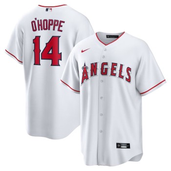 Men's Los Angeles Angels #14 Logan O'Hoppe Nike White Home Replica Jersey Men's Los Angeles Angels #14 Logan O'Hoppe Nike White Home Replica Jersey
