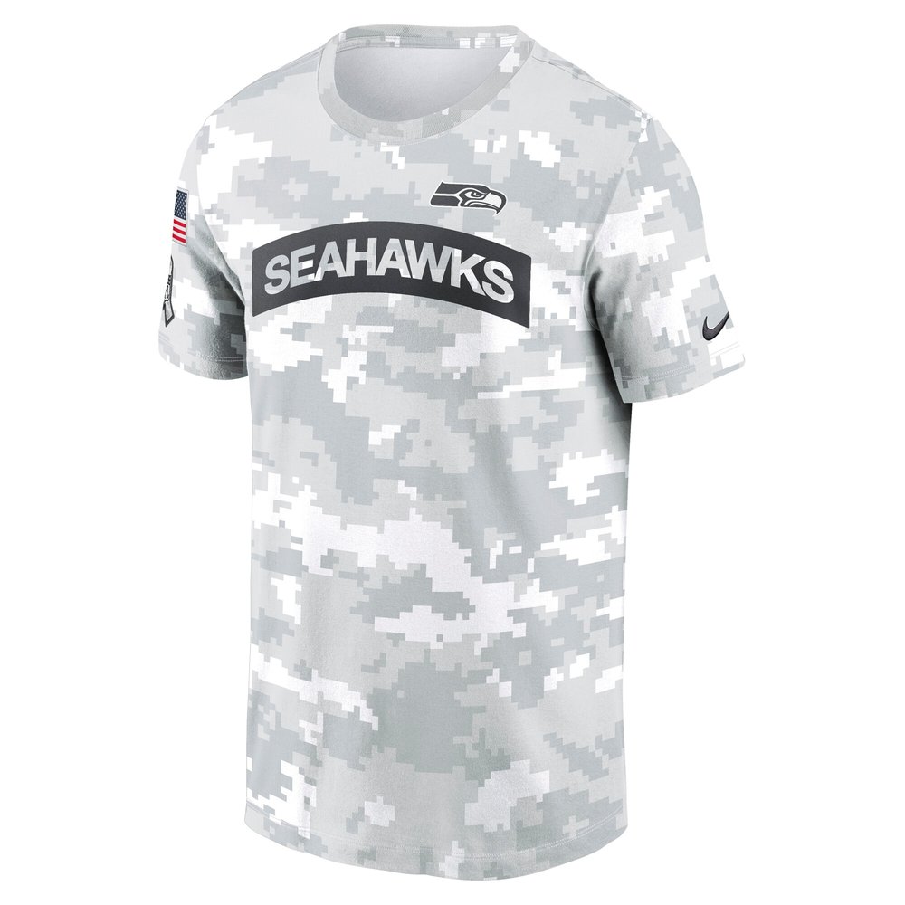 Men's Seattle Seahawks Arctic Camo 2024 Salute To Service Performance T-Shirt