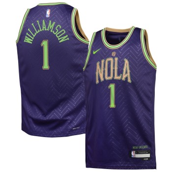 Youth New Orleans Pelicans Zion Williamson Purple 2024/25 Swingman Player Jersey - City Edition Youth New Orleans Pelicans Zion Williamson Purple 2024/25 Swingman Player Jersey - City Edition