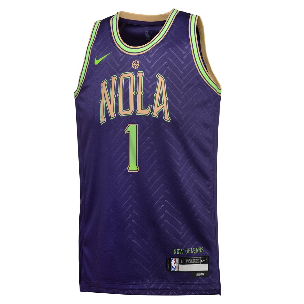 Youth New Orleans Pelicans Zion Williamson Purple 2024/25 Swingman Player Jersey - City Edition