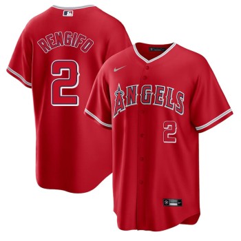 Men's Los Angeles Angels #2 Luis Rengifo Nike Red Home Replica Jersey Men's Los Angeles Angels #2 Luis Rengifo Nike Red Home Replica Jersey