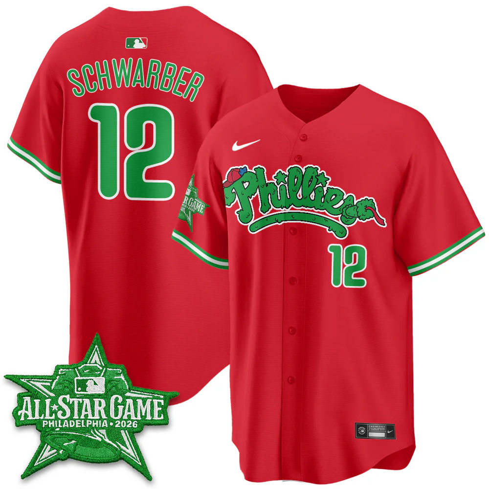 Youth Philadelphia Phillies #12 Kyle Schwarber Red 2026 MLB All-Star Jersey Youth Philadelphia Phillies #12 Kyle Schwarber Red 2026 MLB All-Star Jersey