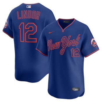 Men's New York Mets #12 Francisco Lindor Royal Alternate 2025 Limited Stitched Jersey
