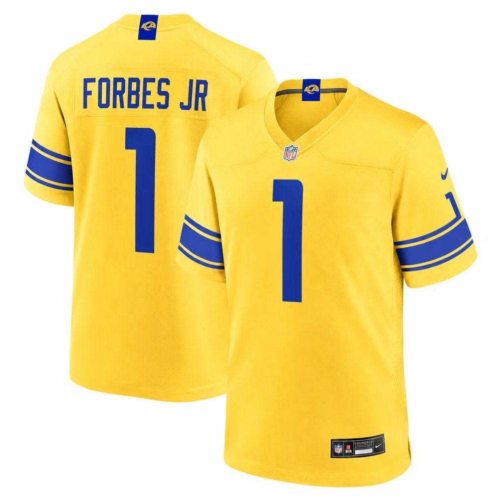 Youth Los Angeles Rams #1 Emmanuel Forbes Jr. Nike Classic Sol Game Jersey