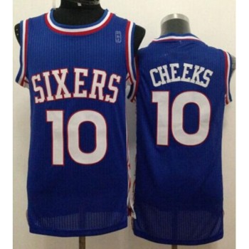 76ers #10 Maurice Cheeks Blue Throwback Stitched NBA Jersey 76ers #10 Maurice Cheeks Blue Throwback Stitched NBA Jersey