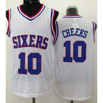 76ers #10 Maurice Cheeks White Throwback Stitched NBA Jersey 76ers #10 Maurice Cheeks White Throwback Stitched NBA Jersey