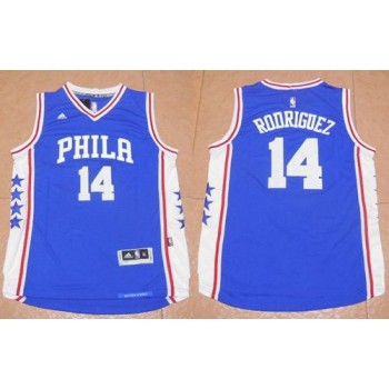 76ers #14 Sergio Rodriguez Blue Stitched NBA Jersey 76ers #14 Sergio Rodriguez Blue Stitched NBA Jersey