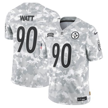 Men's Pittsburgh Steelers T.J. Watt Arctic Camo 2024 Salute to Service Limited Jersey Men's Pittsburgh Steelers T.J. Watt Arctic Camo 2024 Salute to Service Limited Jersey