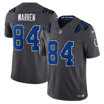 Men's Indianapolis Colts #84 Tyler Warren Charcoal 2026 Rivalries Collection Vapor F.U.S.E. Limited Jersey