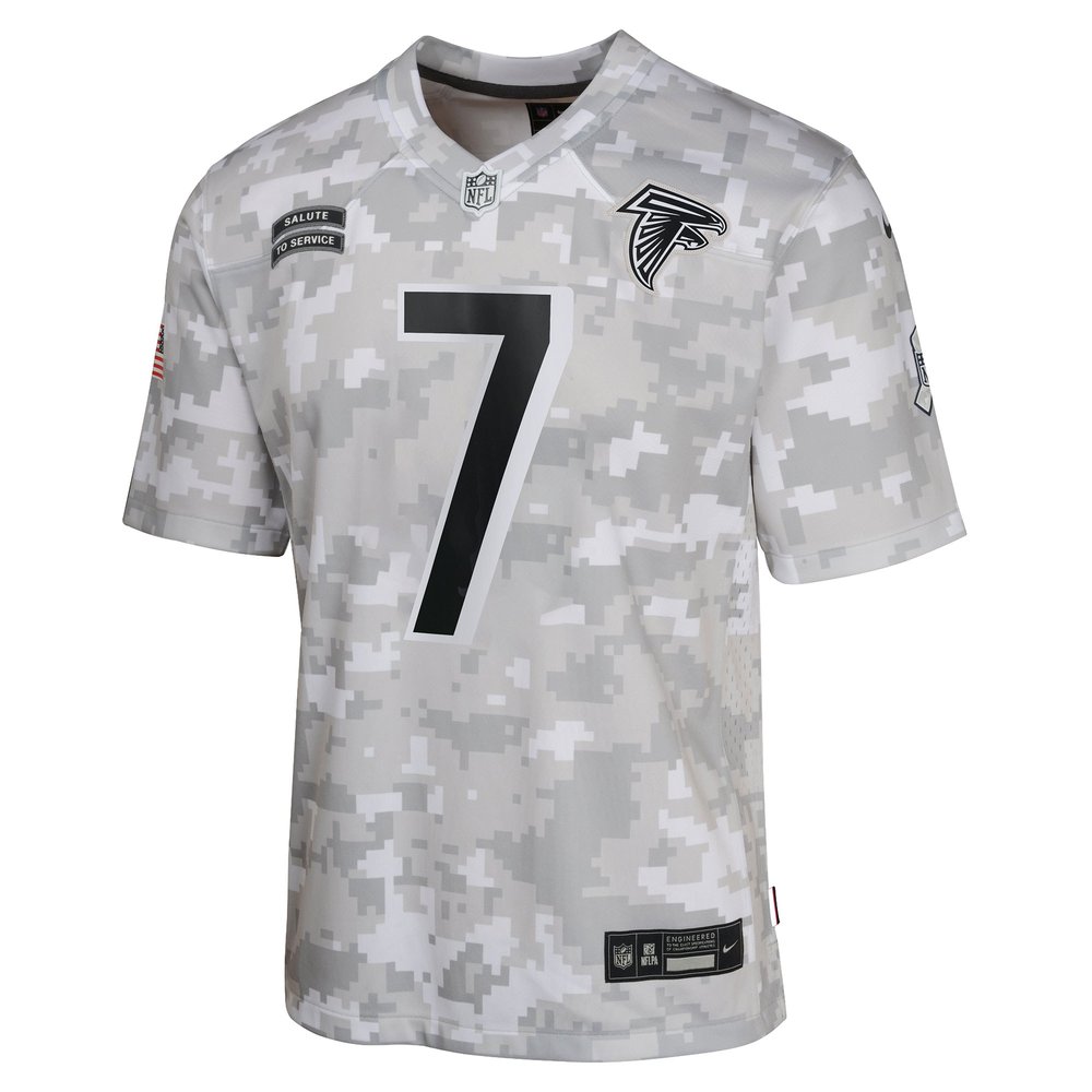 Youth Atlanta Falcons Bijan Robinson Arctic Camo 2024 Salute to Service Game Jersey