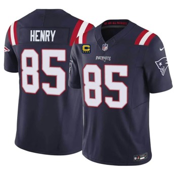 Men's New England Patriots #85 Hunter Henry Navy 2026 4-Star C Pach Vapor F.U.S.E. Limited Jersey Men's New England Patriots #85 Hunter Henry Navy 2026 4-Star C Pach Vapor F.U.S.E. Limited Jersey