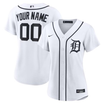 Women's Detroit Tigers Nike White Home Replica Custom Jersey