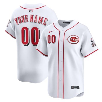 Youth Cincinnati Reds Nike White Home Limited Custom Jersey Youth Cincinnati Reds Nike White Home Limited Custom Jersey