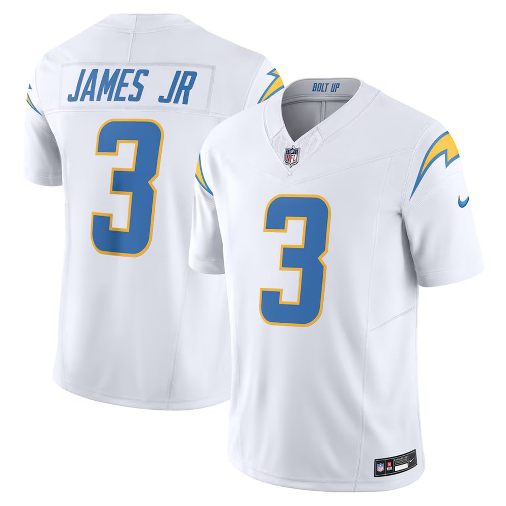 Men's Los Angeles Chargers #3 Derwin James Jr. White Vapor F.U.S.E. Limited Jersey