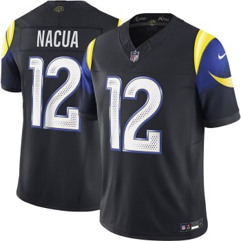 Men's Los Angeles Rams #12 Puka Nacua Black Rivalries Collection F.U.S.E. Vapor Limited Stitched Jersey Men's Los Angeles Rams #12 Puka Nacua Black Rivalries Collection F.U.S.E. Vapor Limited Stitched Jersey