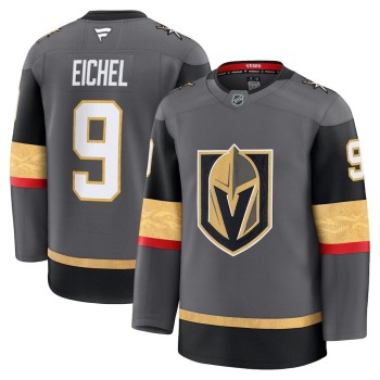 Men's Vegas Golden Knights #9 Jack Eichel Gray Alternate Premium Jersey Men's Vegas Golden Knights #9 Jack Eichel Gray Alternate Premium Jersey