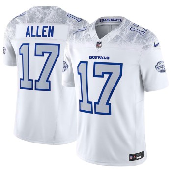 Men's Buffalo Bills #17 Josh Allen White Rivalries Collection F.U.S.E. Vapor Limited Stitched Jersey Men's Buffalo Bills #17 Josh Allen White Rivalries Collection F.U.S.E. Vapor Limited Stitched Jersey