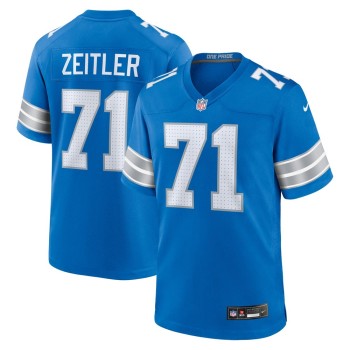 Men's Detroit Lions Kevin Zeitler  Blue Game Jersey Men's Detroit Lions Kevin Zeitler  Blue Game Jersey