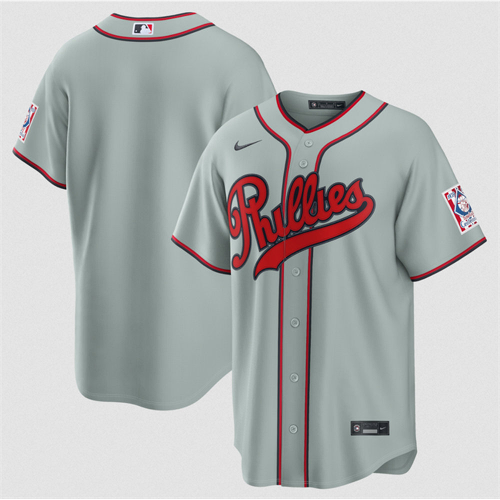 Men's Philadelphia Phillies Gray 2026 Field of Dreams Stadium Baseball Jersey