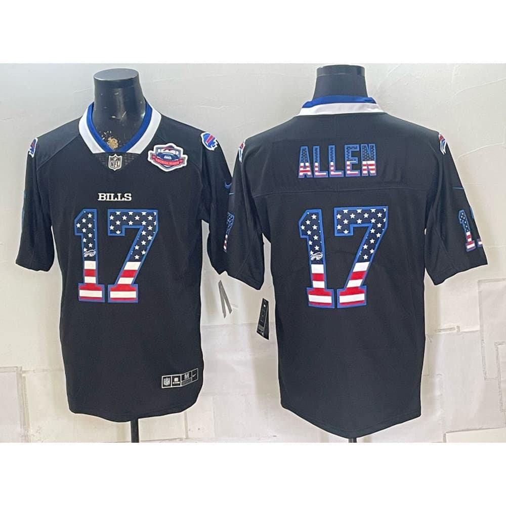 Men's Buffalo Bills #17 Josh Allen Black Vapor Limited Jersey
