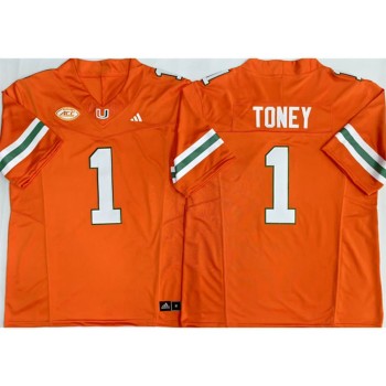 Men's Miami Hurricanes #1 Malachi Toney Orange Vapor F.U.S.E. Limited Jersey Men's Miami Hurricanes #1 Malachi Toney Orange Vapor F.U.S.E. Limited Jersey
