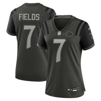 Women's New York Jets #7 Justin Fields Black Rivalries Collection Game Jersey
