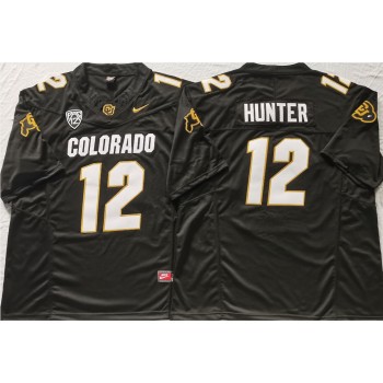 Men's Colorado Buffaloes Black #12 Hunter Stitched Jersey Men's Colorado Buffaloes Black #12 Hunter Stitched Jersey
