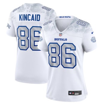 Women's Buffalo Bills #86 Dalton Kincaid White Rivalries Collection Game Jersey