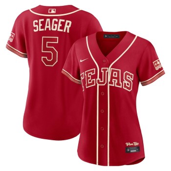 Women's Texas Rangers #5 Corey Seager Nike Red 2026 City Connect Stadium Jersey