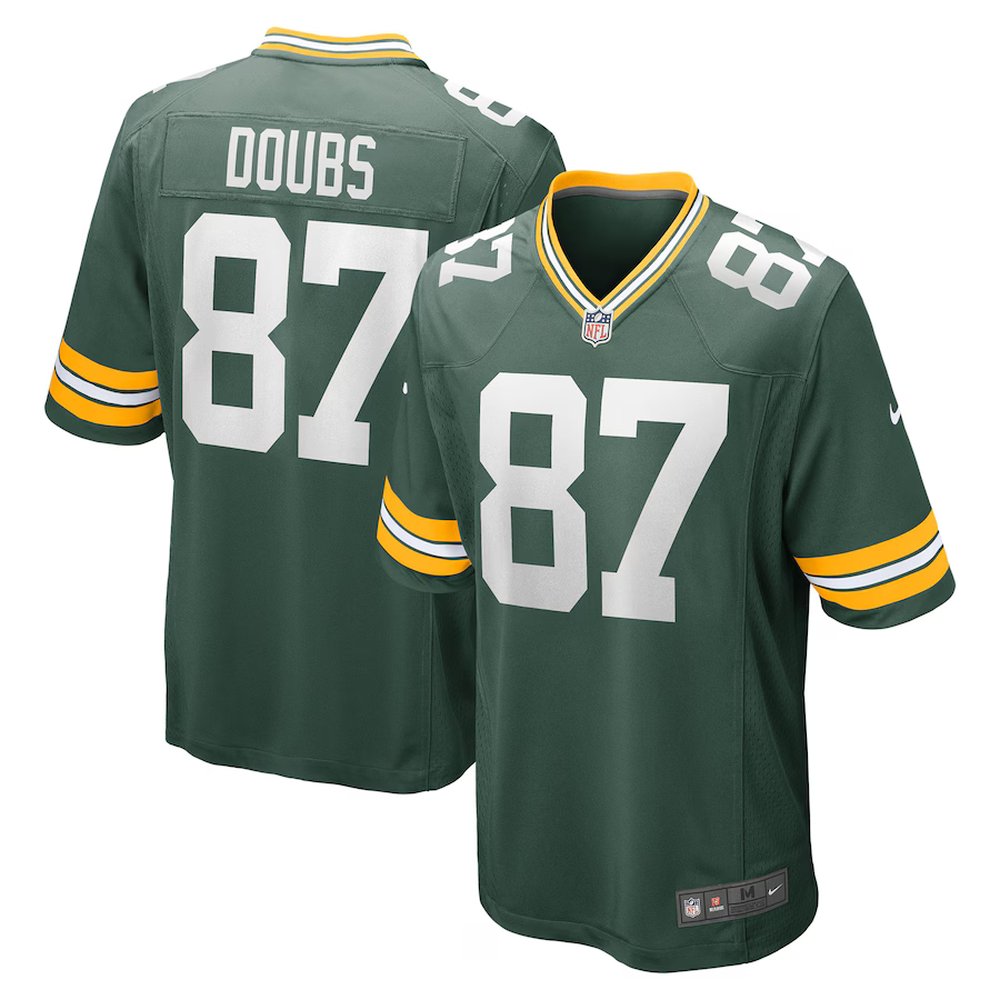 Men's Green Bay Packers #87 Romeo Doubs Green Game Player Jersey Men's Green Bay Packers #87 Romeo Doubs Green Game Player Jersey
