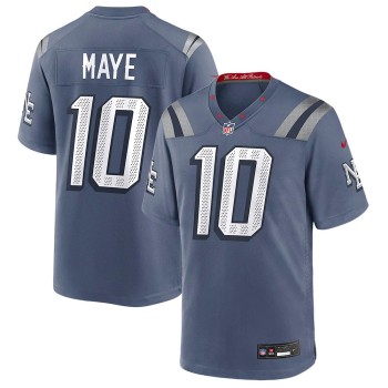 Men's New England Patriots #10 Drake Maye Blue Rivalries Collection Game Jersey Men's New England Patriots #10 Drake Maye Blue Rivalries Collection Game Jersey