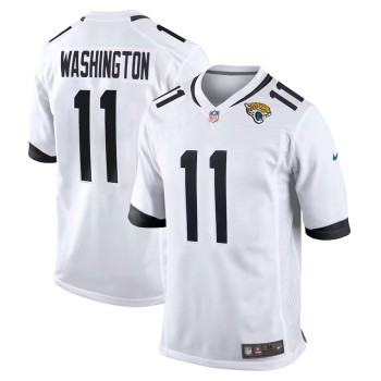 Men's Jacksonville Jaguars #11 Parker Washington White Team Game Jersey