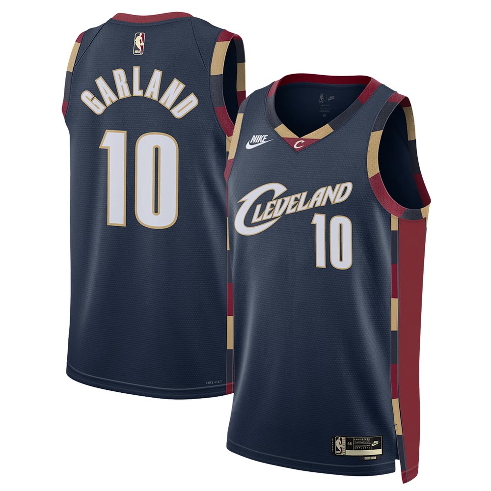 Men's Cleveland Cavaliers #10 Darius Garland Black 2025/26 Hardwood Classics Jersey Men's Cleveland Cavaliers #10 Darius Garland Black 2025/26 Hardwood Classics Jersey