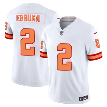 Men's '76 Tampa Bay Buccaneers #2 Emeka Egbuka White Player F.U.S.E. Vapor Limited Stitched Jersey Men's '76 Tampa Bay Buccaneers #2 Emeka Egbuka White Player F.U.S.E. Vapor Limited Stitched Jersey
