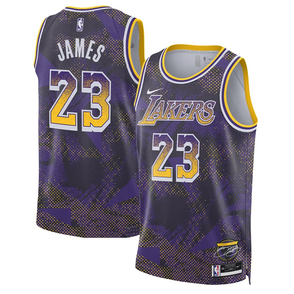 Men's Los Angeles Lakers #23 LeBron James Purple 2025/26 Select Series Jersey Men's Los Angeles Lakers #23 LeBron James Purple 2025/26 Select Series Jersey