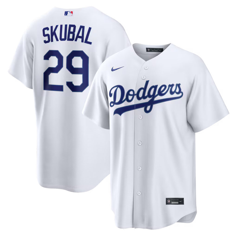 Youth Los Angeles Dodgers #29 Tarik Skubal Nike White Home Replica Jersey