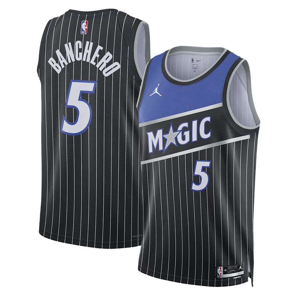 Men's Orlando Magic #5 Paolo Banchero Black 2025/26 Statement Edition Jersey Men's Orlando Magic #5 Paolo Banchero Black 2025/26 Statement Edition Jersey