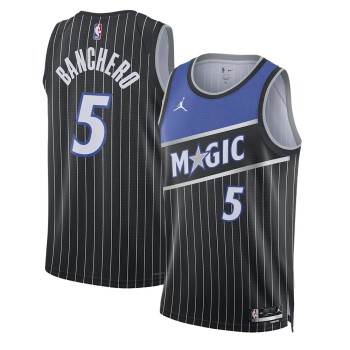 Men's Orlando Magic #5 Paolo Banchero Black 2025/26 Statement Edition Jersey Men's Orlando Magic #5 Paolo Banchero Black 2025/26 Statement Edition Jersey