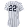 Women's New York Yankees #22 Juan Soto White 2024 World Series Home Replica Player Jersey
